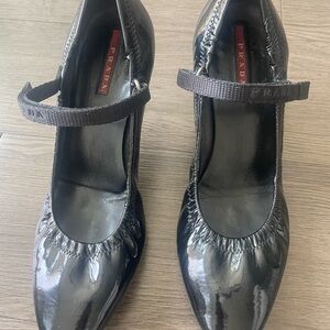 Prada Black Patent Leather Heels